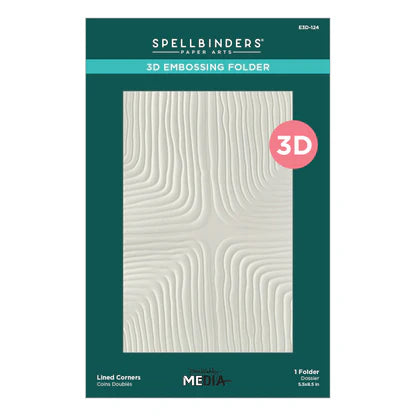 Lined Corners 3D Embossing Folder from the Modern Botanicals Collection by Dina Wakley