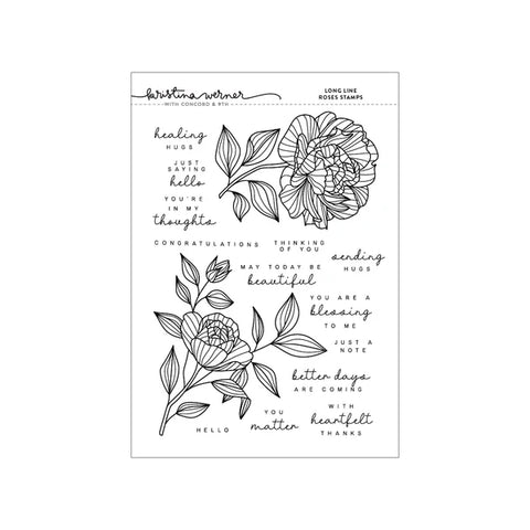 Long Line Roses Stamp Set (6 x 8)