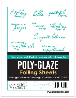 Feuilles d'aluminium Poly-Glaze - Salutations d'été vintage 