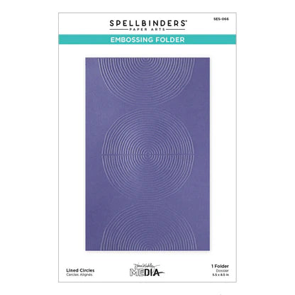 Lined Circles Embossing Folder from the Modern Botanicals Collection by Dina Wakley