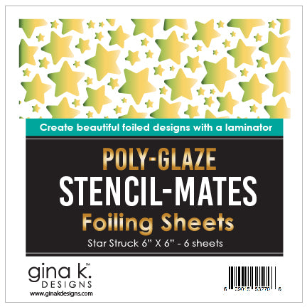 Pochoir Mates - Feuilles de déjouage Poly Glaze - Star Struck