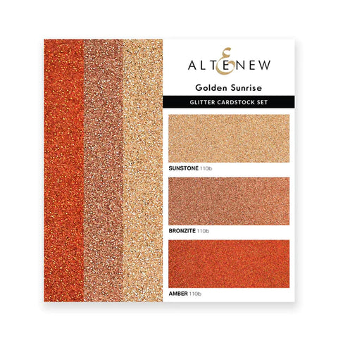 Ensemble de papier cartonné dégradé de paillettes - Golden Sunrise