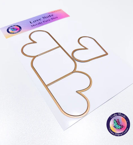 Matrices de découpe pour cartes de notes pliantes Love Notes